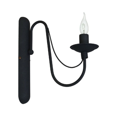 Homemania - Lampada a Parete Lilium - Applique - Nero in Metallo, 31 x 6 x 33 cm, 1 x E14, 40W