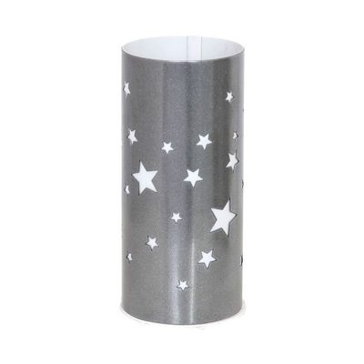 Homemania - Lampada da Tavolo Starlight - da Scrivania, Ufficio, Comodino - Argento, Bianco in Metallo, Plastica, 10 x 10 x 22,5 cm, 1 x E27, 60W