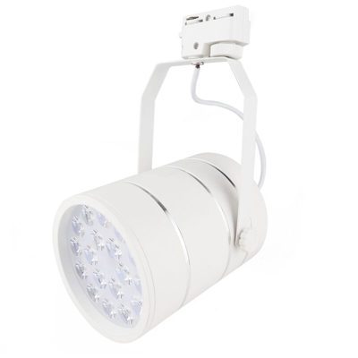BeMatik - LED faretto ferroviario 100x125mm 12W freddo giorno bianco bianco e argento