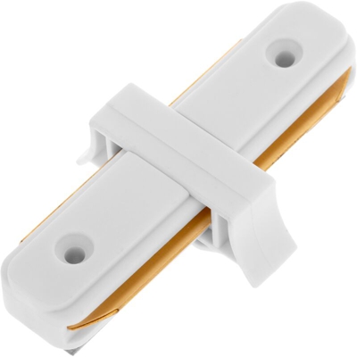BeMatik - Raccordo per binario luminoso. Giunzione diritta bianco a 1 via