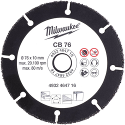 Disco Da Taglio Carburo 76X10 Cb 76 Per Legno - Milwaukee precio