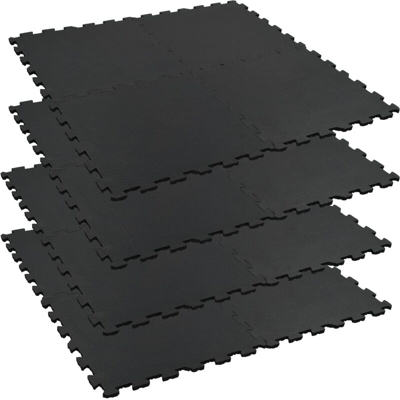 Tappetini Stalla 4 pz Gomma Antiscivolo 60x60 cm 12 mm Esagoni - Nero - Youthup