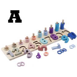 Giocattoli per la matematica in legno per bambini Montessori Digital Learning Early Education en oferta