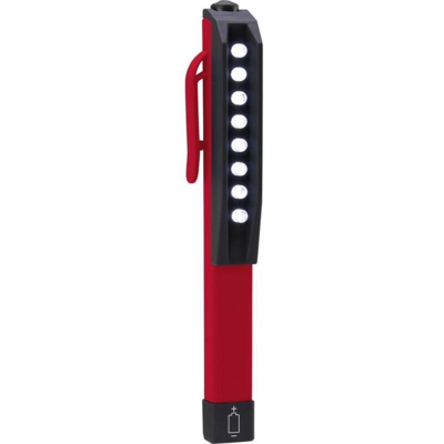 1439002 Lampada a forma di penna Penlight, Lampada da lavoro a batteria LED (monocolore) 93 mm Rosso/Nero - Toolcraft