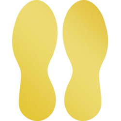 Durable 104704 Forma di marcatura a pavimento, rimovibile Giallo 5 Paio/a (L x A) 90 mm x 240 mm características