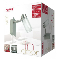 Applique in acciaio girevole faretto da parete lampada inclusa g9 inclusa - Ranex precio