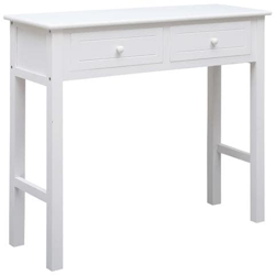 Tavolo Consolle Bianco 90x30x77 Cm In Legno precio