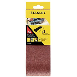 STANLEY 3 NASTRI ABRASIVI PER LEVIGATRICI A NASTRO 75x457 MM. GRANA 60 en oferta