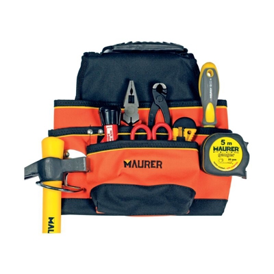 Borsa carpentiere nylon 7 tasche portamartello maurer - cf. blister