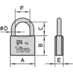 Lucchetto Fai Arco Standard - 70mm - Viro características
