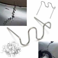100 Pz RS26 0.6 MM Clip di Saldatura Cavo Pr Cucitrice Plastica Riparazione Saldatore Pr Paraurti Auto en oferta