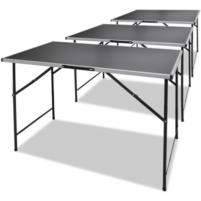 Tavoli da Lavoro Set 3 pz Pieghevoli