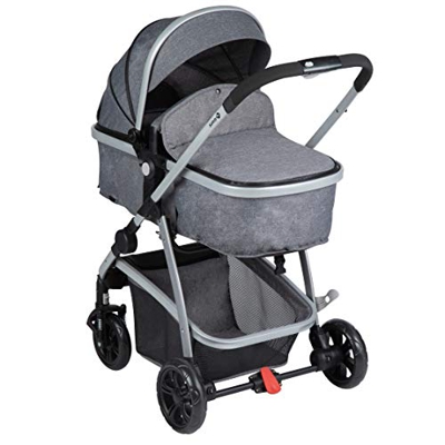 Safety 1St Hello 2 in 1 Duo Navicella Passeggino, Reversibile e Reclinabile, Seduta Si Trasforma in Navicella, Coprigambe, Parapioggia Passeggino e Ad