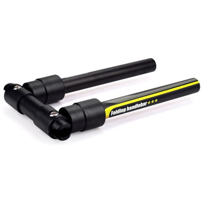 Manubrio pieghevole per scooter elettrico a sgancio rapido Accessori per la modifica della bicicletta Giallo 25,4 / 31,8 * 660 mm di lunghezza