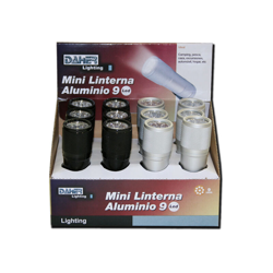 Confezione da 12 unità (espositore) Torcia elettrica in alluminio. 9 Led Electro DH 60.362 8430552122363 precio