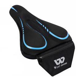 West Biking - Coprisedile per bicicletta con custodia riflettente cursore blu riflettente (con copertura antipioggia) precio