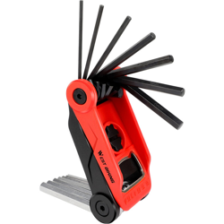 West Biking - Strumento di riparazione della bicicletta Chiave multifunzione Spudger per pneumatici Apribottiglie Strumento esagonale Nero Rosso precio