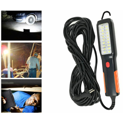 Torcia led portatile 18 led gancio elettrica 10 mt lavoro officina emergenza precio