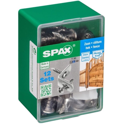 Lotto Di 12 Vite Collegato Recinzione In Acciaio Spax Sollevata Testa Svasata Torx, Diam.7 Mm X Mm L.35