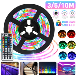 Striscia luminosa a LED 600 RGB + telecomando IR a 44 tasti per soggiorno Decorazione per feste di Natale (5 m (senza adattatore)) características