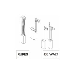 Coppia Spazzole Spazzola A Carboncino Ricambio Per Utensili Rupes Dewalt 13693V 6X125X24 Pz.2 (13693) en oferta