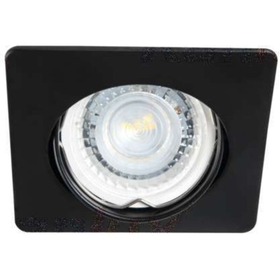 Kanlux - faretto incasso nesta 1 luce CE alluminio interno nero orientabile quadrato kan 26750