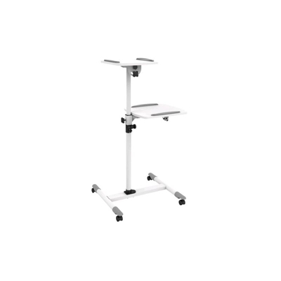 Trolley Universale per Notebook / Videoproiettore, Bianco - Techly