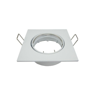 Supporto per faretto LED quadrato orientabile bianco D82