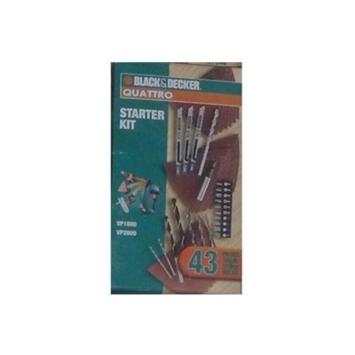 Black&decker - Kit starter 43 pezzi b&d set accessori lame seghetto punte e inserti trapano