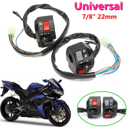2x 7/8 pollici interruttore manubrio moto 12V avviamento elettrico faro indicatori di direzione manubrio precio