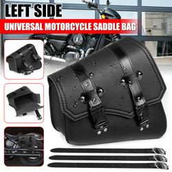 1x borsa da sella universale per moto con portabottiglie per Harley Davidson sinistra en oferta