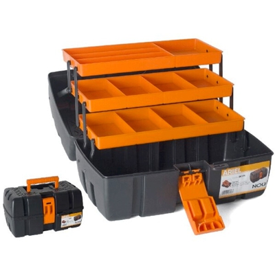 Bakaji - CASSETTA PORTA ATTREZZI PORTA UTENSILI IN PLASTICA CON CASSETTI 37x23x21CM