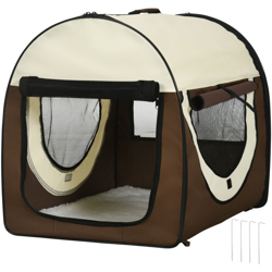 Trasportino per cani pieghevole, caffè, 70x51x59cm - Pawhut en oferta