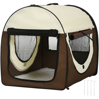 Trasportino per cani pieghevole, caffè, 70x51x59cm - Pawhut