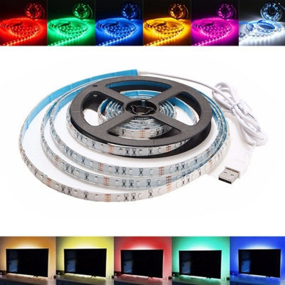 200CM 120LED 9.6W 3528 SMD USB LED Strip Light TV Sfondo Natale Festa di nozze Decorazione natalizia DC5V (rosa, non impermeabile)