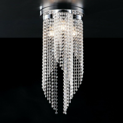 Bonetti - Plafoniera in ferro cromato lampadario con strass ottagonali in cristallo precio