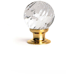 Pomolo in stile decorativo, Vetro, Vetro Trasparente, 30 mm di diametro. Marchio REI precio