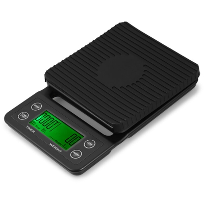 Happyshopping - Bilancia da cucina elettronica multifunzione, bilancia manuale acafemanuale, spedita senza batteria, nera 5 kg / 0,5 g
