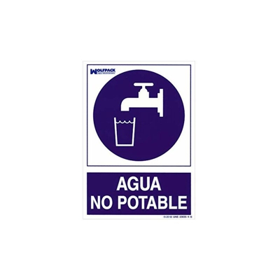 15050954 Cartello acqua non potabile 30 x 21 cm - Wolfpack