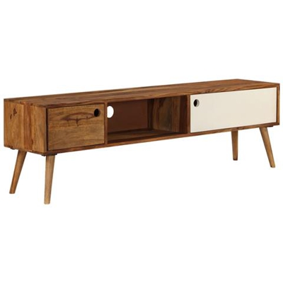 Mobile Porta Tv 140x50x35 Cm In Legno Massello Di Sheesham