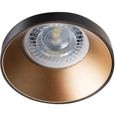 Kanlux - faretto incasso simen 220-240 volt CE IP20 fisso interno nero-oro tondo kan 29137