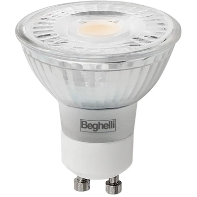 56174 Lampada Spot Gu10 Glass Ecoled 30° Beghelli 56172 6W 30 6500K