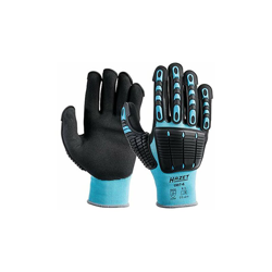 HAZET 1987-6 - Guanti da meccanico in TPR su dita e dorso della mano, misura L, colore: Nero/Blu en oferta