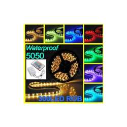 Striscia luminosa a LED impermeabile 5M 5050 RGB 300 SMD 12V + 3 x telecomando + 3 x ricevitore telecomando + 3 x manuale utente Venditore USA características