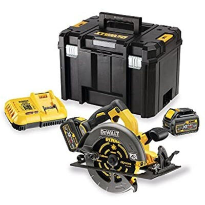 Scie circulaire DEWALT - FLEXVOLT - 54V XR + 2 Batteries 54 V et chargeur rapide - DCS575T2