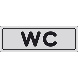 ETICHETTA 'WC' cm 15 x 5 precio