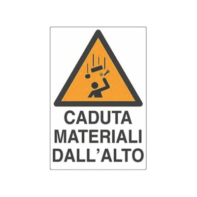 Cartello Polionda Caduta Materiali Dall'Alto Cm.60X40