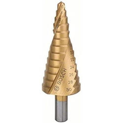 Bosch 2608587430 - Punta a gradini attacco triangolare per passacavi lunghezza 93,5 mm Ex?cution HSS-TIN en oferta