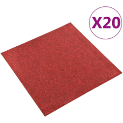 Quadrotte di Moquette 20 pz 5 m2 50x50 cm Rosse - Rosso - Youthup características