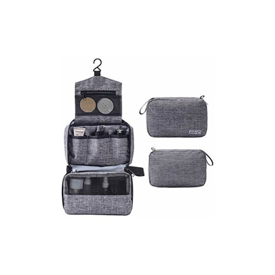KAEHA SUN-059-14 - Borsa per cosmetici da viaggio, portatile, impermeabile, antigraffio, multifunzione, colore: grigio